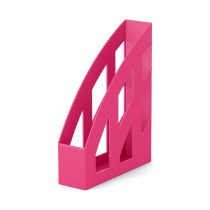 Подставка для бумаг вертикальная пластиковая ErichKrause® Office, Bubble Gum, 75мм, розовая