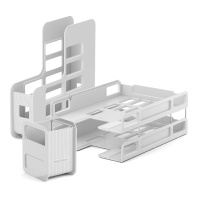 Набор настольный из 3 предметов пластиковый ErichKrause® Techno, Classic, белый Набор настольный из 3 предметов пластиковый ErichKrause® Techno, Classic, белый