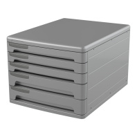 Файл-кабинет 5-секционный пластиковый ErichKrause Classic, серый Файл-кабинет 5-секционный пластиковый ErichKrause Classic, серый