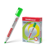 Маркер для выделения текста ErichKrause VisioLine® V-40 Неон, цвет чернил зеленый (в коробке по 12 шт.)