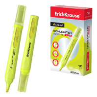 Маркер для выделения текста с жидкими чернилами ErichKrause VisioLine® V-14 Неон, цвет чернил желтый (в коробке по 10 шт.)