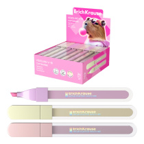 Текстмаркер ErichKrause Visioline V-18 CapyBarbara, цвет чернил ассорти (в коробке-дисплее по 24 шт.)