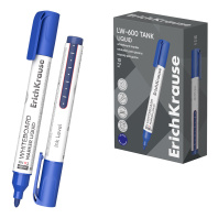 Маркер для досок с жидкими чернилами ErichKrause LW-600 Tank Liquid, цвет чернил синий (в коробке по 10 шт.)