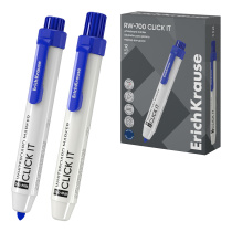 Маркер для досок автоматический ErichKrause RW-700 Click it, цвет чернил синий (в коробке по 12 шт.)
