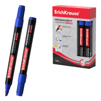 Перманентный маркер ErichKrause P-300, цвет чернил синий (в коробке по 12 шт.)