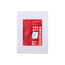 Набор перфофайлов пластиковых ErichKrause Glossy Clear, 60 мкм, A4, прозрачный (в пакете по 10 шт.)