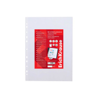 Набор перфофайлов пластиковых ErichKrause Glossy Clear, 60 мкм, A4, прозрачный (в пакете по 10 шт.)
