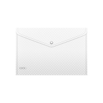 Папка-конверт на кнопке пластиковая ErichKrause Clear Rhombs, A4 (в пакете по 12 шт.)