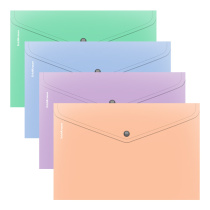 Папка-конверт на кнопке пластиковая ErichKrause Matt Pastel Bloom, A4, непрозрачный, ассорти (в пакете по 24 шт.)