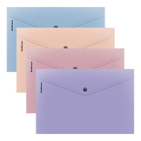 Папка-конверт на кнопке пластиковая ErichKrause Matt Manga, A4, непрозрачный, ассорти (в пакете по 24 шт.)