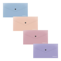 Папка-конверт на кнопке пластиковая ErichKrause Matt Manga, C6, непрозрачный, ассорти (в пакете по 12 шт.)