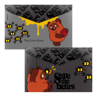 Папка-конверт на кнопке пластиковая ErichKrause Винни-Пух, A4, ассорти (в пакете по 12 шт.)