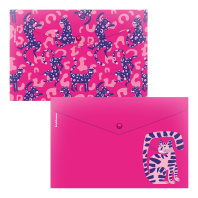 Папка-конверт на кнопке пластиковая ErichKrause Pinna Kotta, A4, ассорти (в пакете по 12 шт.)