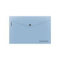 Папка-конверт на кнопке пластиковая ErichKrause Manga Words, A4, непрозрачный, голубой (в пакете по 12 шт.)