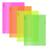 Папка-уголок пластиковая ErichKrause текстура Зеркало Неон, A4, полупрозрачный, ассорти (в пакете по 12 шт.)
