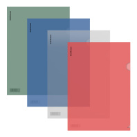 Папка-уголок пластиковая ErichKrause Glossy Classic, A4, полупрозрачный, ассорти (в пакете по 24 шт.)