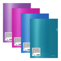 Папка-уголок пластиковая ErichKrause Diamond Vivid, A4, полупрозрачный, ассорти (в пакете по 24 шт.)