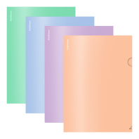 Папка-уголок пластиковая ErichKrause Matt Pastel Bloom, A4, непрозрачный, ассорти (в пакете по 12 шт.)