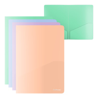Папка-уголок пластиковая ErichKrause Matt Pastel Bloom, с 2 карманами, A4, непрозрачный, ассорти (в пакете по 12 шт.)