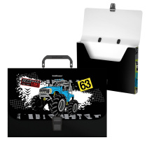 Портфель пластиковый ErichKrause® Track Car, A4 (в пакете по  1шт.)