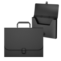 Портфель пластиковый ErichKrause Matt Classic, A4, черный  (в пакете по  1шт.)