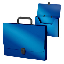 Портфель пластиковый ErichKrause® Matt Ice Metallic, FC, синий (в пакете по 1 шт.)