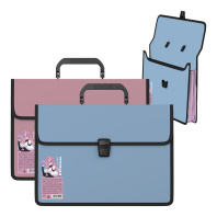 Портфель пластиковый ErichKrause Soft Manga, с 2 отделениями, с текстильной вставкой, A4, ассорти (в пакете по 1 шт.)