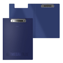 Папка-планшет пластиковая ErichKrause MEGAPOLIS, A4, синий (в пакете по 4 шт.)