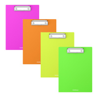 Планшет пластиковый ErichKrause Matt Neon, A5, ассорти (в пакете по 4 шт.)