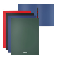 Папка-скоросшиватель пластиковая с пружинным механизмом ErichKrause Matt Classic, A4, ассорти (в пакете по 4 шт.)