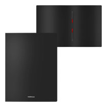 Папка-скоросшиватель пластиковая с пружинным механизмом ErichKrause Matt Classic, A4, черный (в пакете по 4 шт.)