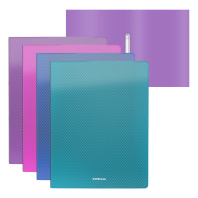 Папка на 2 кольцах пластиковая ErichKrause Diamond Vivid, 24мм, A4, ассорти (в пакете по 4 шт.) Папка на 2 кольцах пластиковая ErichKrause Diamond Vivid, 24мм, A4, ассорти (в пакете по 4 шт.)