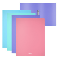 Папка на 2 кольцах пластиковая ErichKrause Diagonal Pastel, 24мм, A4, ассорти (в пакете по 4 шт.) Папка на 2 кольцах пластиковая ErichKrause Diagonal Pastel, 24мм, A4, ассорти (в пакете по 4 шт.)