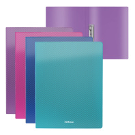 Папка с боковым зажимом пластиковая ErichKrause Diamond Vivid, A4, ассорти (в пакете по 4 шт.)