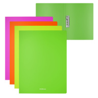 Папка с боковым зажимом пластиковая ErichKrause Matt Neon, A4, ассорти (в пакете по 4 шт.)