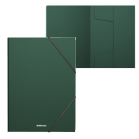 Папка на резинках пластиковая ErichKrause® Matt Classic, A4, зеленый (в пакете по 4 шт.)