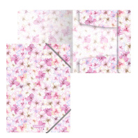 Папка на резинках пластиковая ErichKrause® Phloxes, A4 (в пакете по 4 шт.)