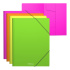 Папка на резинках пластиковая ErichKrause Matt Neon, A4, ассорти (в пакете по 4 шт.)