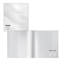 Обложка пласт. ErichKrause Fizzy Clear, для тетр. и дневн., с клеевым краем и увелич. клапаном, 212х395мм, 80мкм (в пакете по 100 шт.)