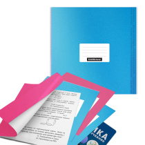 Набор пласт. обложек ErichKrause Glossy Bubble Gum, арома, для учеб., с кл. край, клап. в край, стик. для подп., 232х440мм, 100мкм (п.12шт)