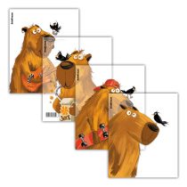 Набор пластиковых обложек ErichKrause Happy Capy, для тетрадей и дневников, 212х347мм, 80 мкм, ассорти (пакет 12 шт.)