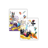 Набор пластиковых обложек ErichKrause Ну, Погоди! Каникулы, для тетрадей и дневников, 212х347мм, 80 мкм, ассорти (пакет 12 шт.)