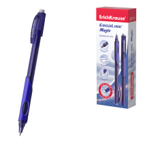 Ручка гелевая сo стираемыми чернилами ErichKrause ErgoLine® Magic Stick&Grip 0.5, цвет чернил синий (в коробке по 10 шт.)