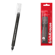 Набор из 3 ручек-роллеров ErichKrause Баланс Классика 0.5, цвет чернил черный (в пакете)
