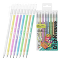 Набор из 8 ручек акриловых ErichKrause Cheat Meal 1.0, цвет чернил ассорти (в пэт-боксе)