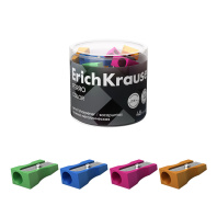 Точилка металлическая ErichKrause Ferro Color, ассорти (в тубусе по 48 шт)