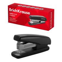 Степлер №24/6 ErichKrause Быстрое крепление Классика до 25 листов, черный (в коробке по 1 шт.)