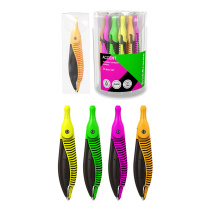 Циркуль пластиковый ErichKrause Акцент, 122мм, ПВХ чехол, ассорти (в тубусе по 24 шт)