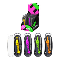 Циркуль пластиковый ErichKrause Акцент, 122мм, с карандашом, пенал, ассорти (в коробке-дисплее по 12 шт)