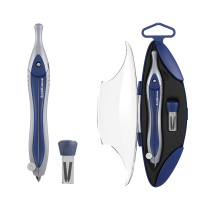 Готовальня ErichKrause Классика, (металлический циркуль и сменные грифели), синий (в пенале)